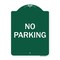 Signmission Designer Series Sign No Parking, Green & White Heavy-Gauge Aluminum Sign, 24" x 18", GW-1824-9814 A-DES-GW-1824-9814 - alternate 1